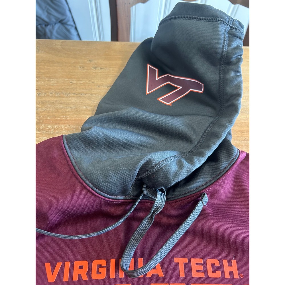 Nike Therma Fit Virginia‎ Tech Hokies Hoodie Maroon Orange Mens Large VT Gorp - Picture 6 of 8